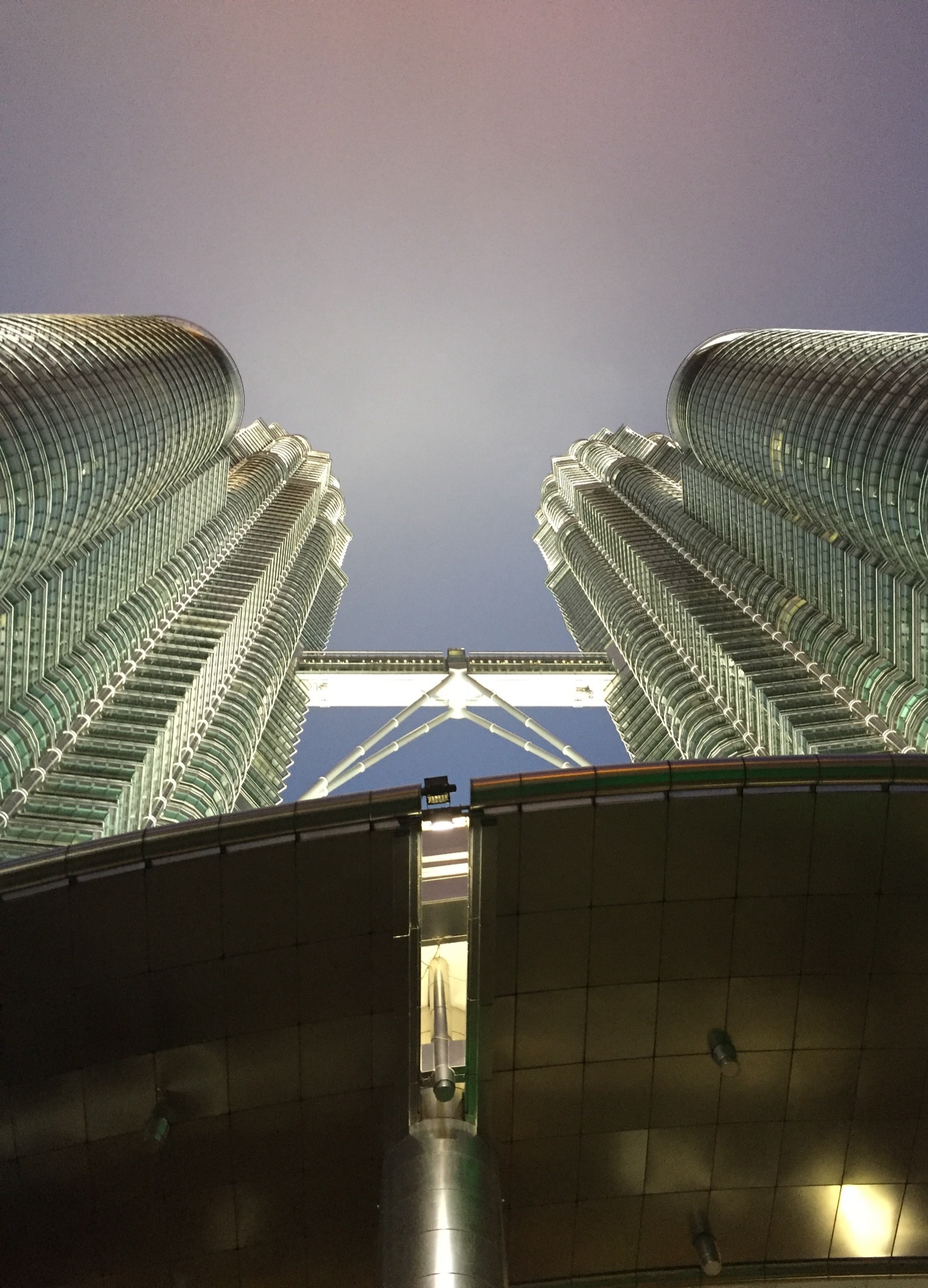 A picture Joyce took of the Petronas Twin Towers in Kuala Lumpur, Malaysia at night