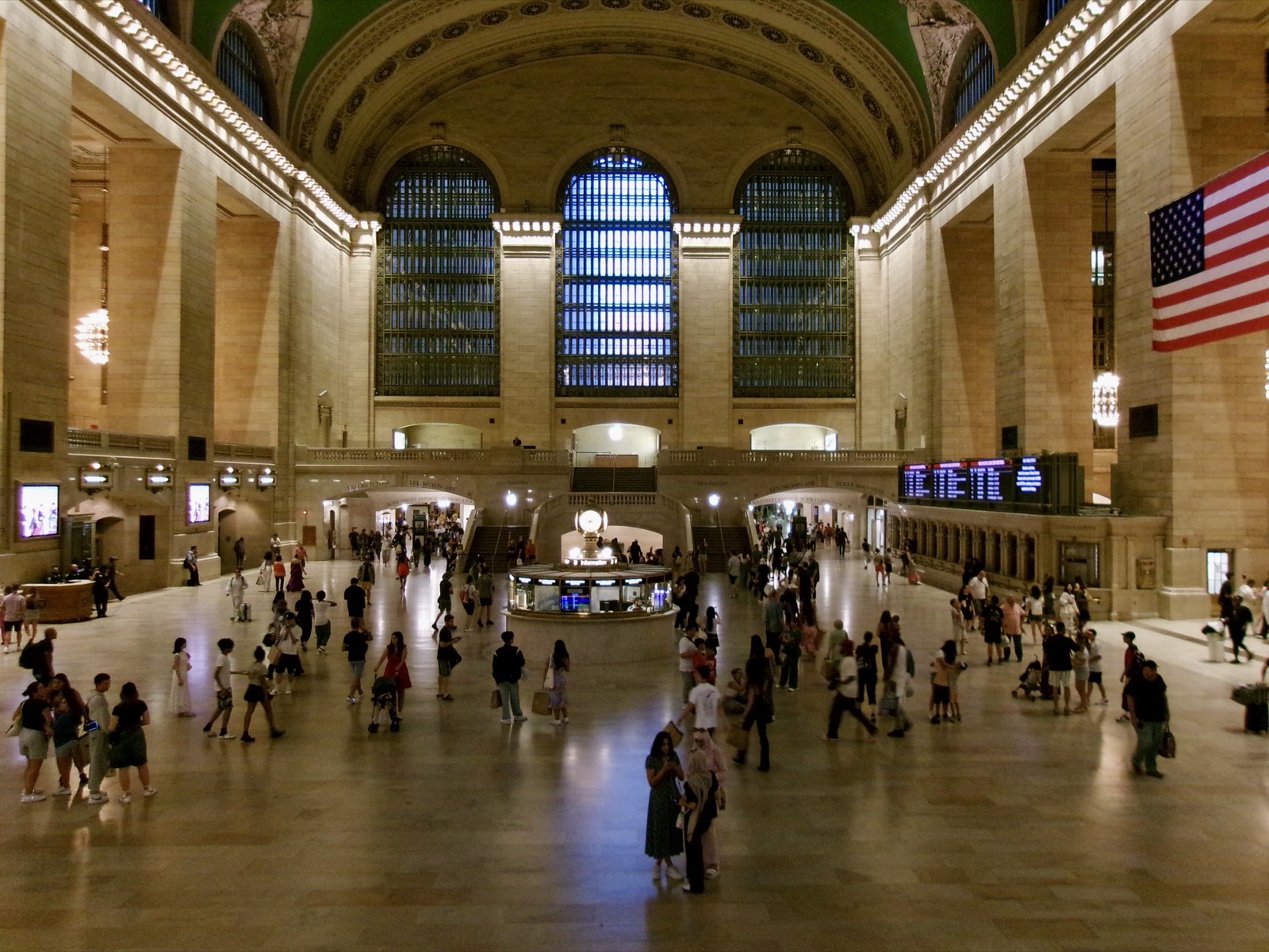A picture Joyce took of a busy Grand Central Terminal in New York City