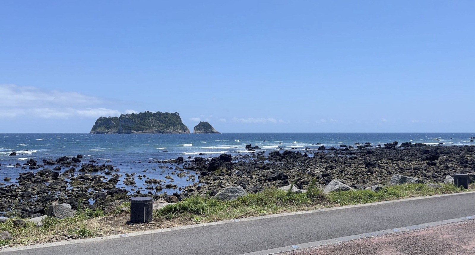 A picture Joyce took of the Beomseom Island on Jeju Island, South Korea