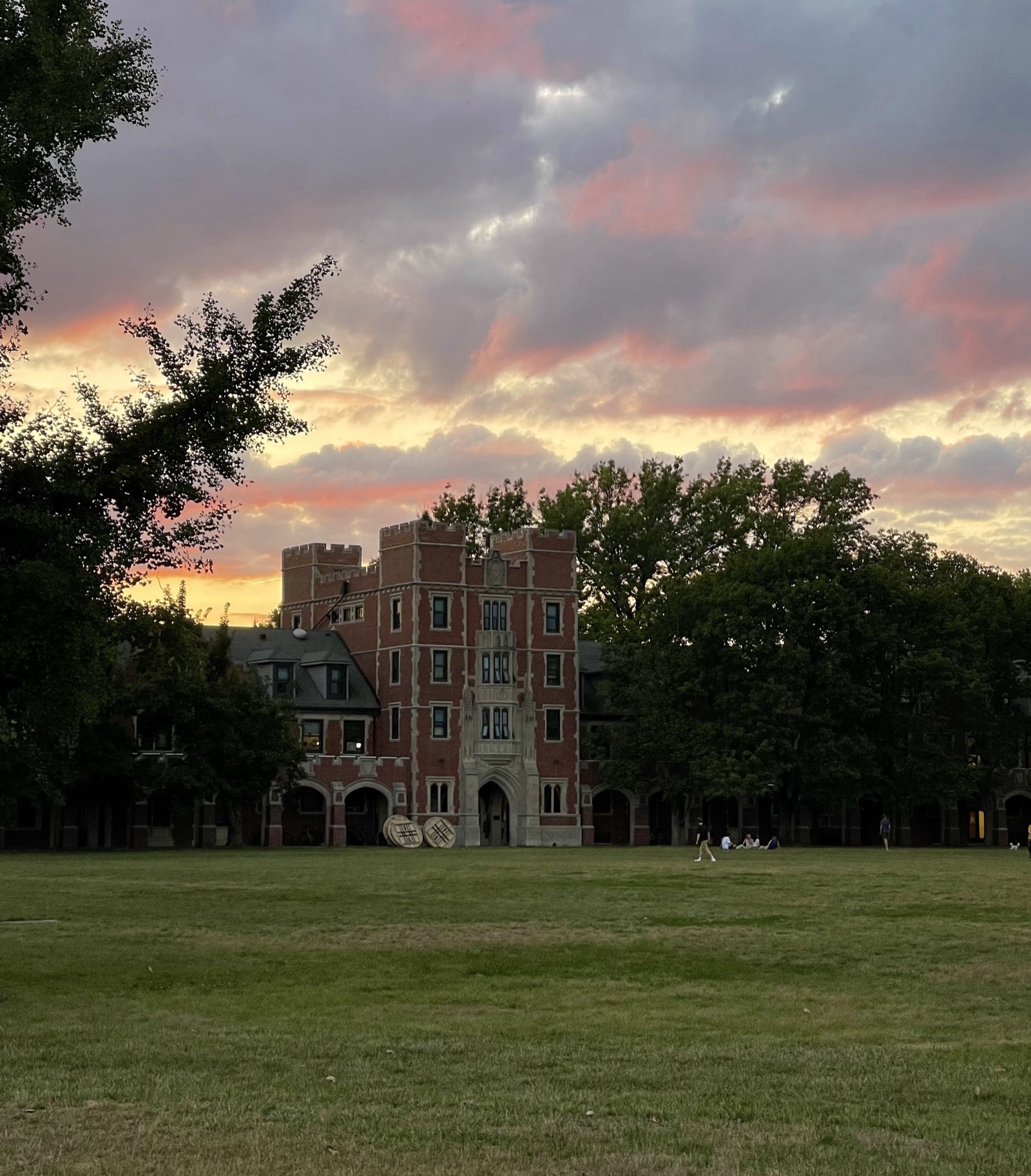 A picture Joyce took of the Gates Tower in Grinnell, IA during sunset
