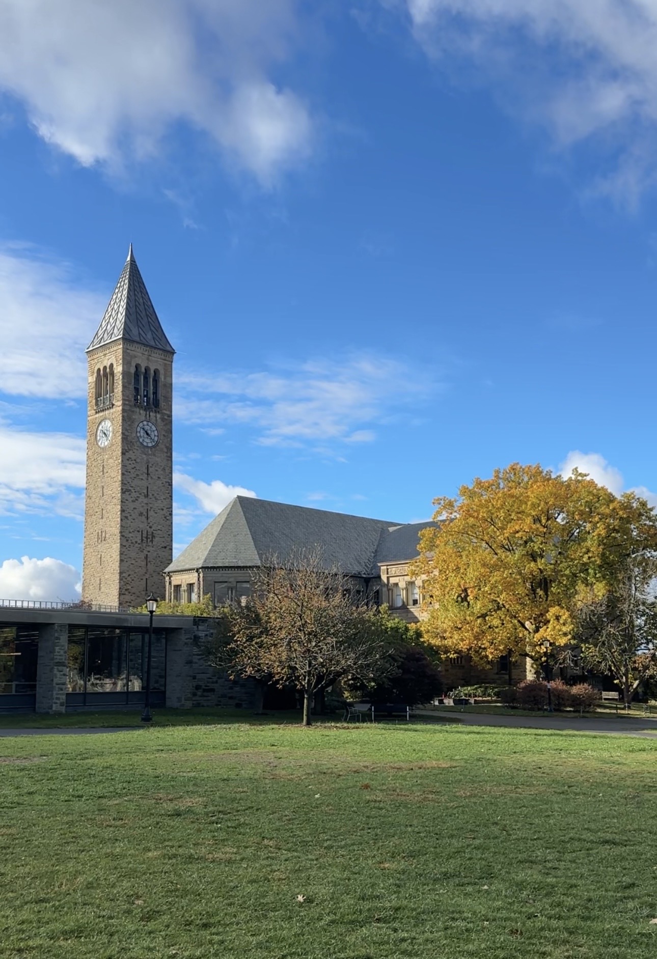 A picture Joyce took of the clock tower at Cornell University in Ithaca, NY
