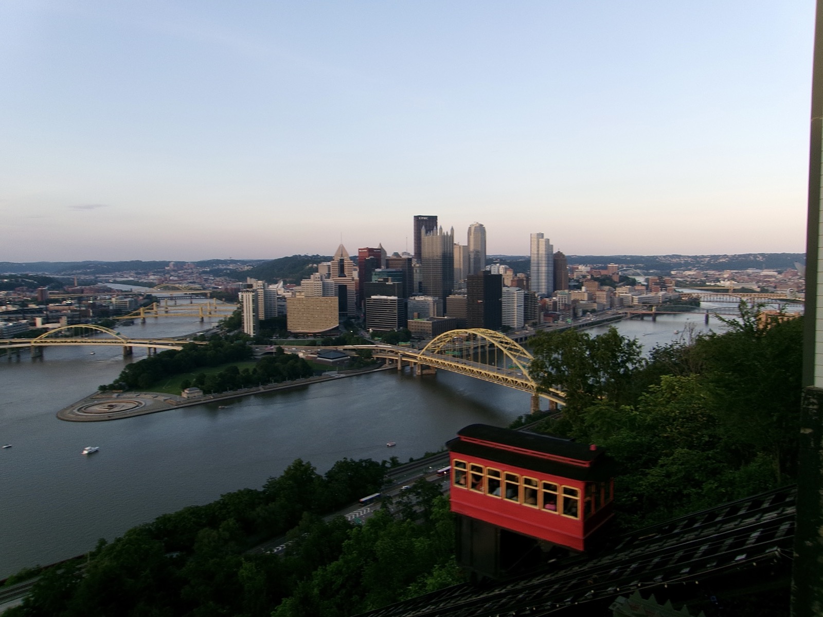 A picture Joyce took of the Duquesne Incline and Andy Warhol Bridge in Pittsburgh